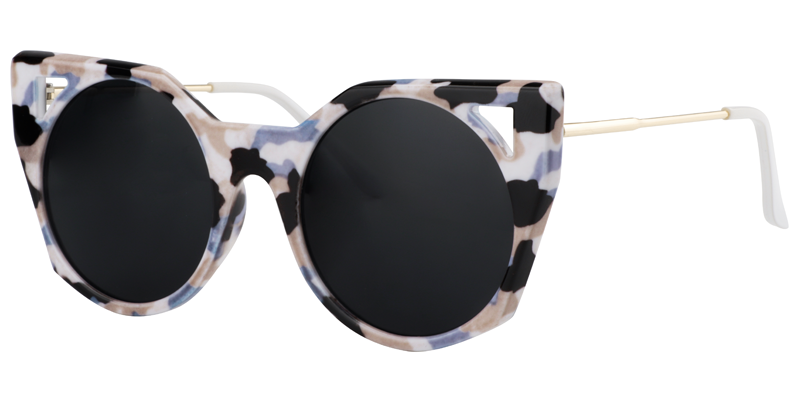 Cateye Blue-Black Sunglasses | Zeelool Sunglasses2