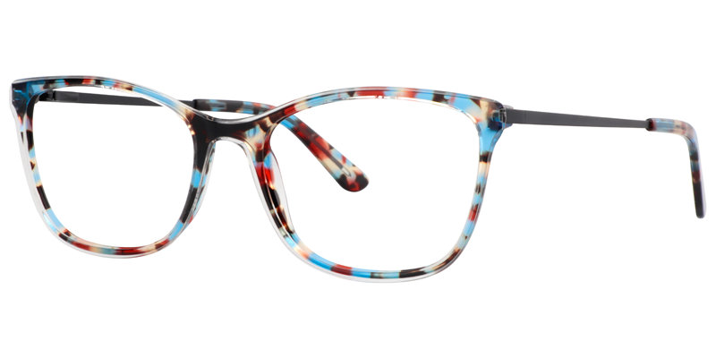 Rectangle Blue-Red Glasses | Zeelool Eyeglasses2