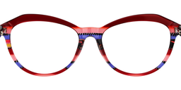 Lucia Cateye Blue-Red Glasses5