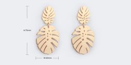 Vintage Glossy Maple-leaf Shaped Gold Earrings3