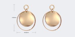 Glossy Round Shaped Gold Earrings3