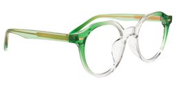 Ysabel Round Green Glasses2