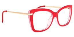 Yulia Cateye Red Glasses2