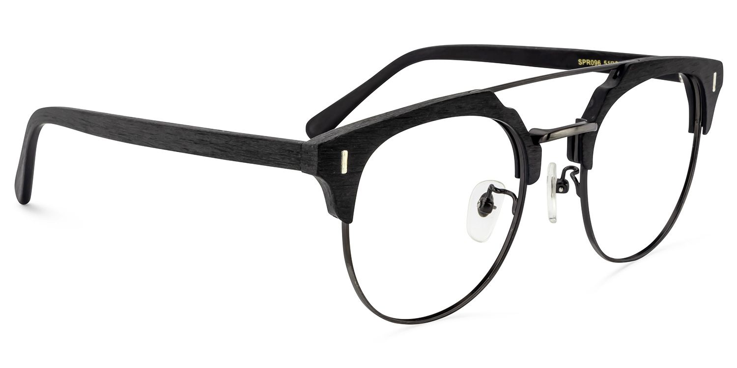 Aviator Black Glasses | Zeelool Glasses2