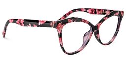 Saul Cateye Pink Floral Glasses2