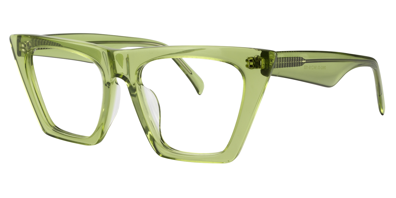 Cat Eye Green Glasses1