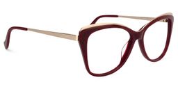 Clayland Cat Eye Dark Red Glasses1