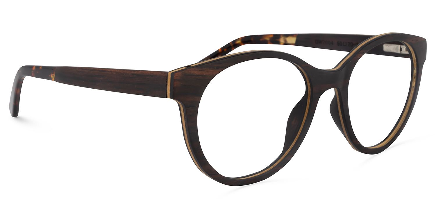 Round Burnt Umber Glasses | Zeelool Glasses1