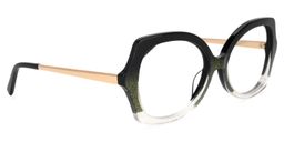 Sugarplum Geometric Black-Green Glasses2