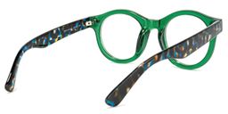 Paxton Round Dark-Green Glasses3