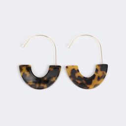 Vintage Pattern Oval Tortoise Earrings1