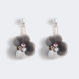 Vintage Petal Shaped Gray Earrings2