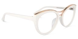 Carol Cateye White Glasses1