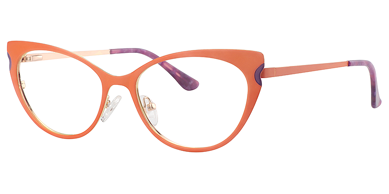 Cateye Living Coral Glasses | Zeelool Eyeglass Frames2