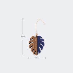 Stylish Leaf Shape Wood Earrings3