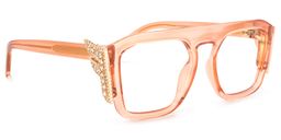 Makayla Square Orange Glasses2