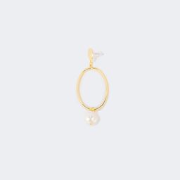 Stylish Oval Gold Earrings2
