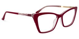 Douglass Cat Eye Red Glasses2