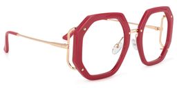 Mariah Geometric Red Glasses2