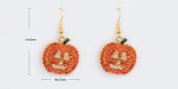 Distinctive Jack-o-lantern Shape Orange Earrings2