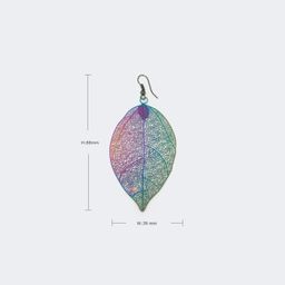Stylish Leaf Shape Purple-Blue Earrings3
