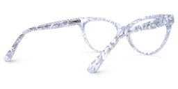 Caron Cat Eye White-Clear Glasses3