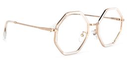 Nathaniel Geometric Clear Glasses2