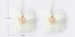 Stylish Petal Shaped White Earrings2