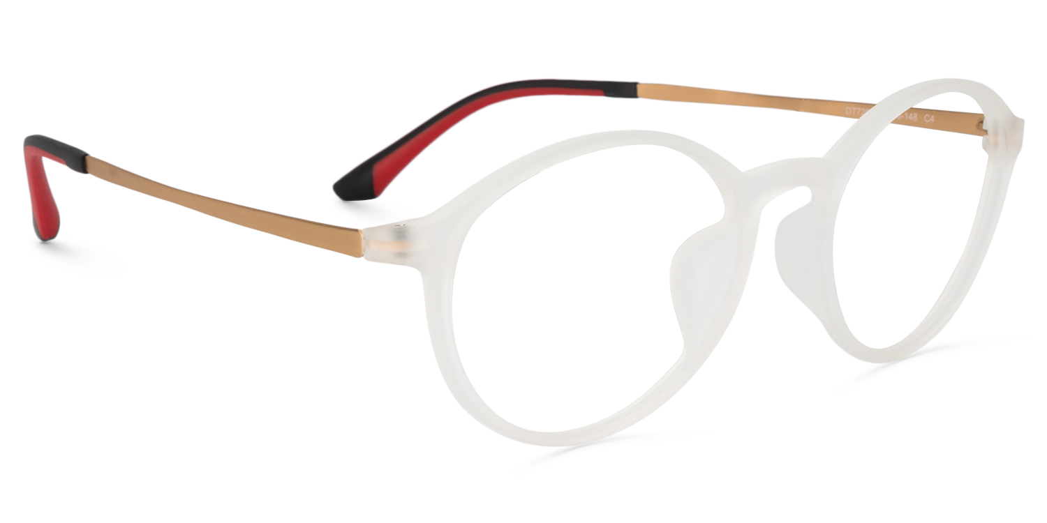 Round White Glasses | Zeelool Glasses3