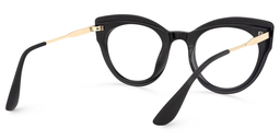 Demetrius Cat Eye Black Glasses5