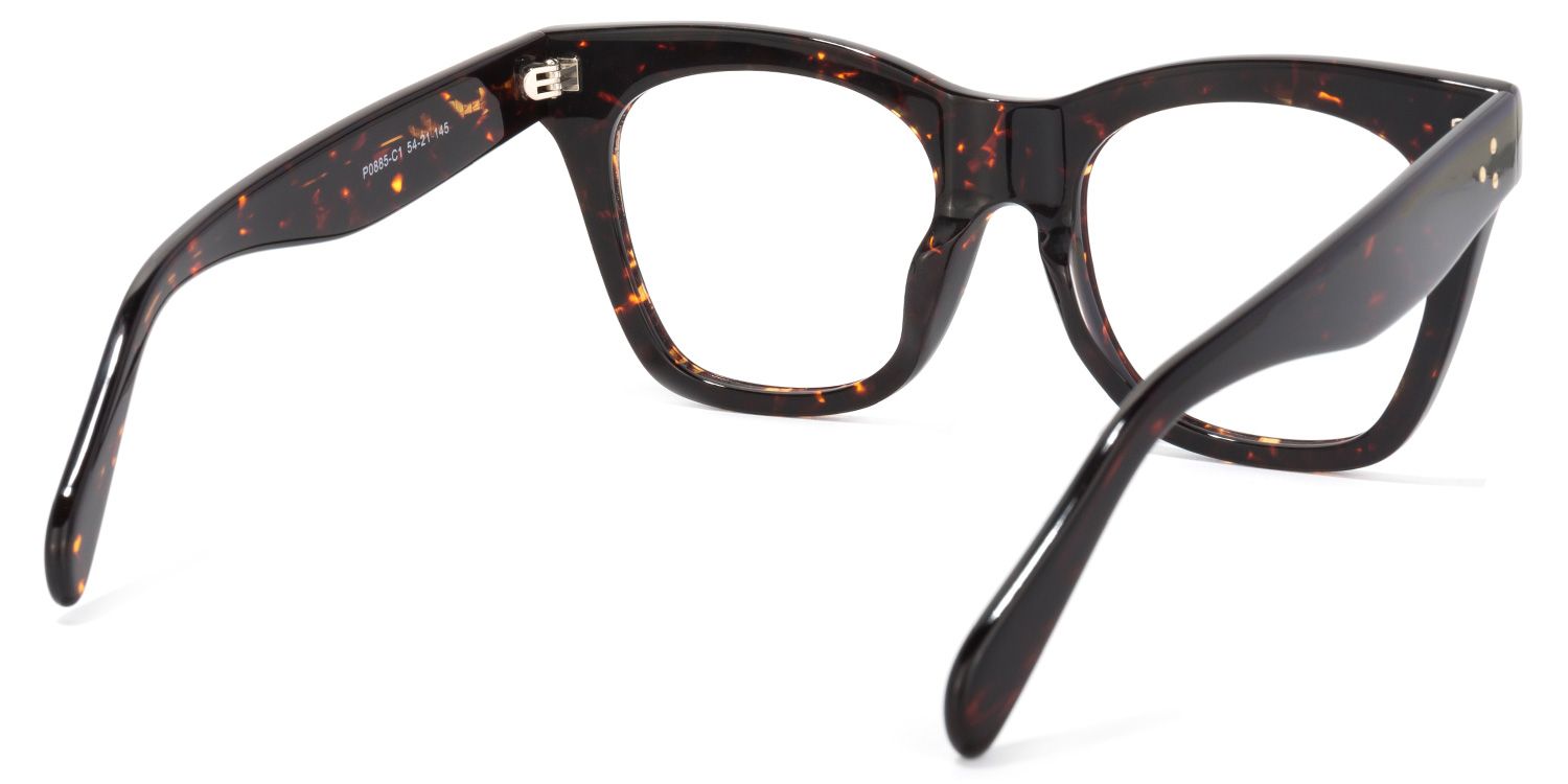 Rectangle Tortoise Glasses | Zeelool Eyewear4