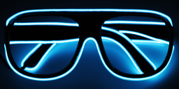 Glowing Blue Aviator Eyeglasses2