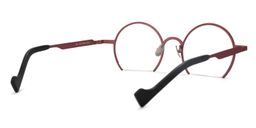 Fernando Round Dark-Red Glasses4