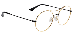 Abel Aviator Black-Gold Glasses3
