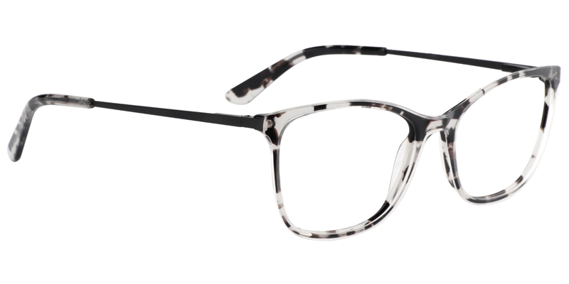 Rectangle Black-Clear Glasses | Zeelool Eyeglasses3
