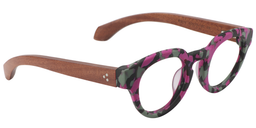 Aviva Round Bright Pink Glasses3