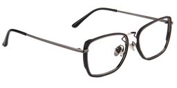 Georgia Rectangle Black Glasses2