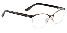 Deirdre Half Rim Black Glasses4