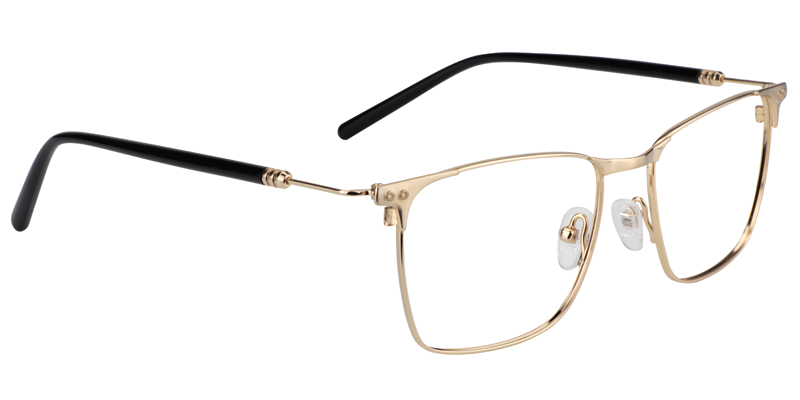 Rectangle Gold Glasses | Zeelool Eyeglasses3