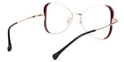 Edith Geometric Dark-Red Glasses4