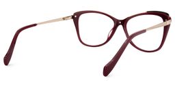 Clayland Cat Eye Dark Red Glasses4