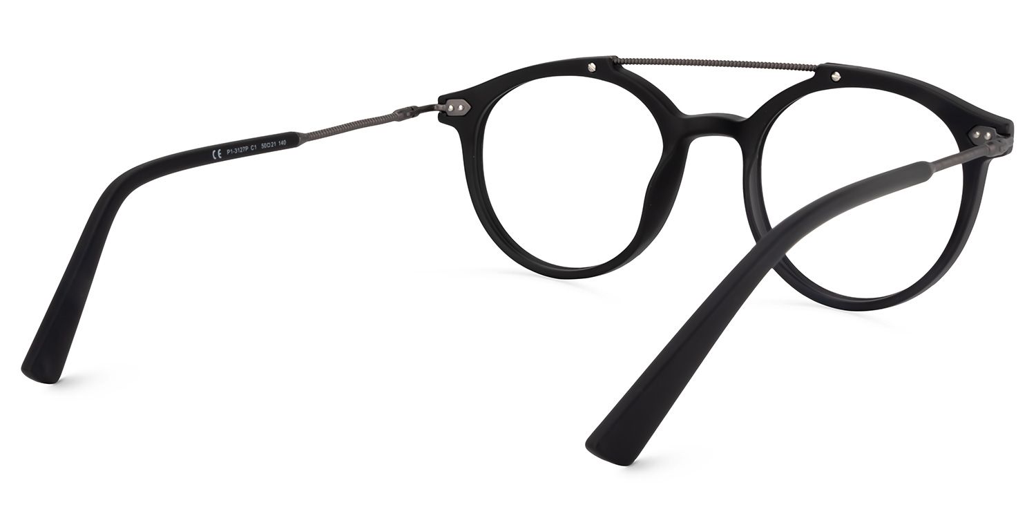 Aviator Black Glasses | Zeelool Glasses4