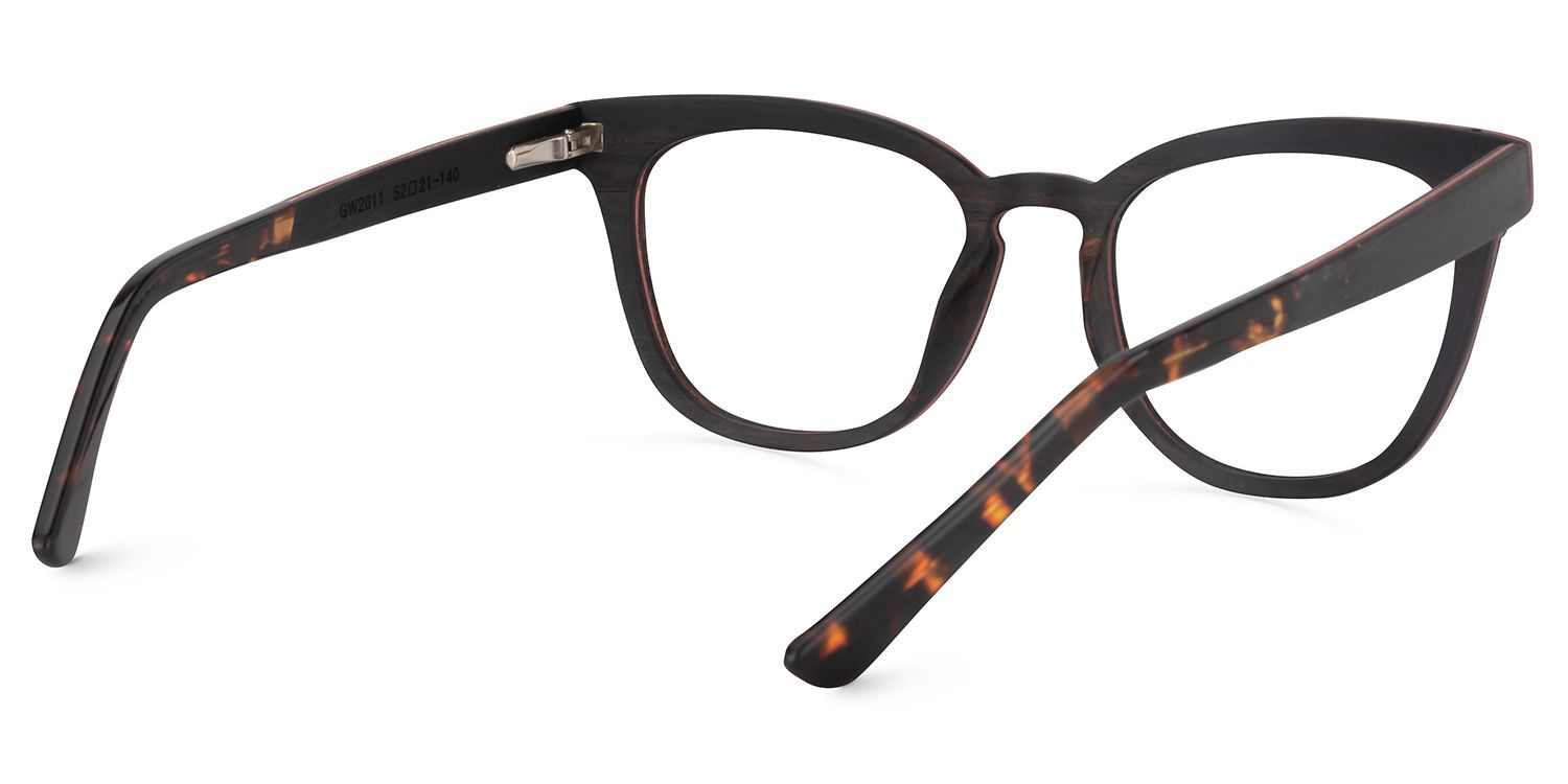 Square Burnt Umber Glasses | Zeelool Glasses4