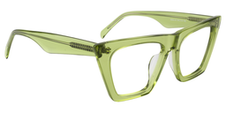 Cecile Cat Eye Light-Green Glasses2