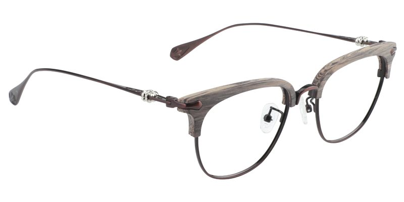 Browline Brown Glasses | Zeelool Eyeglass Frames3