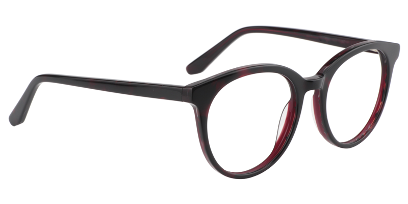 Round Red-Floral Glasses | Zeelool Eyeglasses3