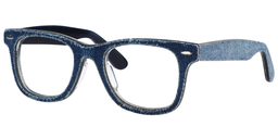 Mike Rectangle Blue Glasses 3