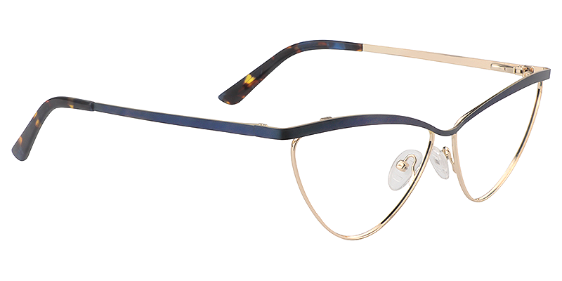 Hedy Blue Cateye Glasses  | Zeelool Eyeglass Frames4
