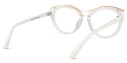 Carol Cateye White Glasses4