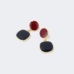 Stylish Square Blue-Red Earrings0